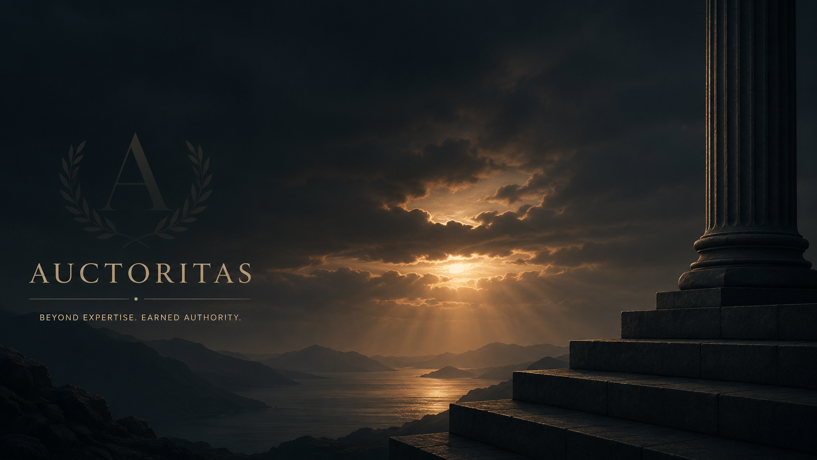 The Auctoritas Method™ hero image representing premium executive coaching for international professionals moving beyond expertise to authentic leadership and earned authority.
